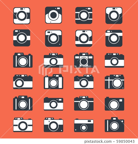 Camera icons or symbol on background. Camera icons or symbol on background. 59850043
