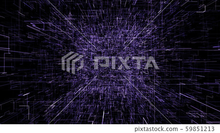 Purple abstract virtual space. 3d illustration flying through digital data tunnel Purple abstract virtual space. 3d illustration flying through digital data tunnel 59851213