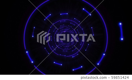 Blue abstract light circles seamless looping 59851424