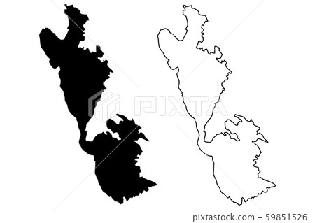 Ithaki island map vector 59851526