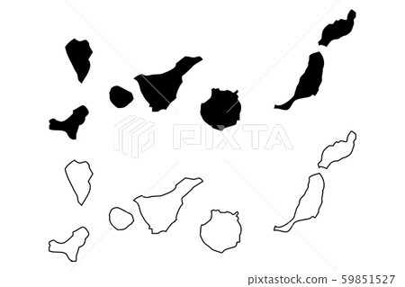 Canary Islands map vector 59851527