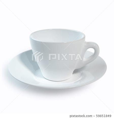 White ceramic coffee espresso cup with saucer, the mock up White ceramic coffee espresso cup with saucer, the mock up 59851849