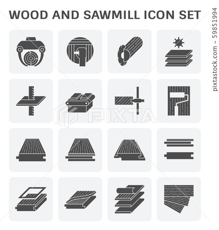 Wood sawmill icon Wood sawmill icon 59851994