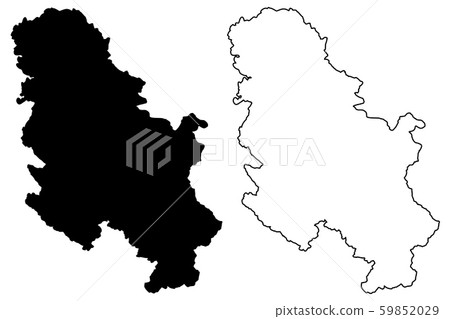 Serbia map vector 59852029