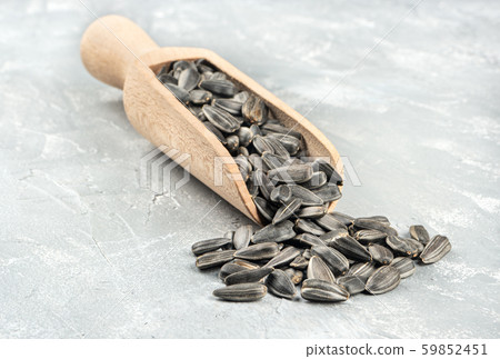 Sunflower seeds in scoop Sunflower seeds in scoop 59852451