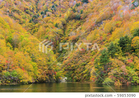 Okutadami Lake Ginzandaira Course Autumn Okutadami Lake Ginzandaira Course Autumn 59853090