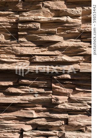 Abstract beige brown slate pattern stone block wall texture for background and wallpaper large and 59853442