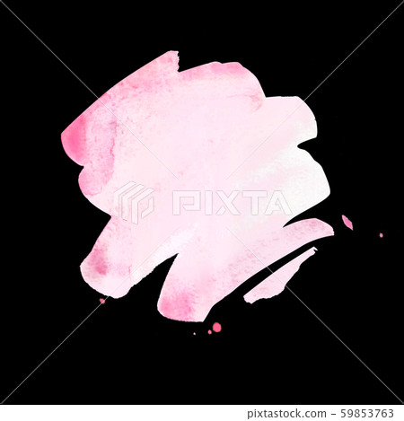Beautiful watercolor ink drops on white paper, splatter spreading on clear background. Perfect for 59853763