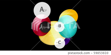 Info graphics circles background. Success icon symbol. Vector info graphic design. Creative vector 59853810
