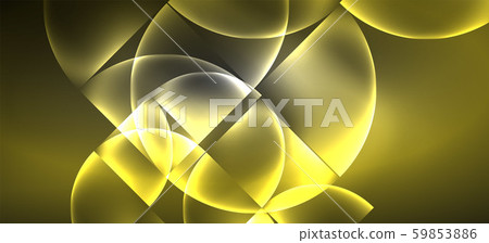 Neon glowing techno lines, hi-tech futuristic abstract background. Template with abstract shapes in Neon glowing techno lines, hi-tech futuristic abstract background. Template with abstract shapes in 59853886