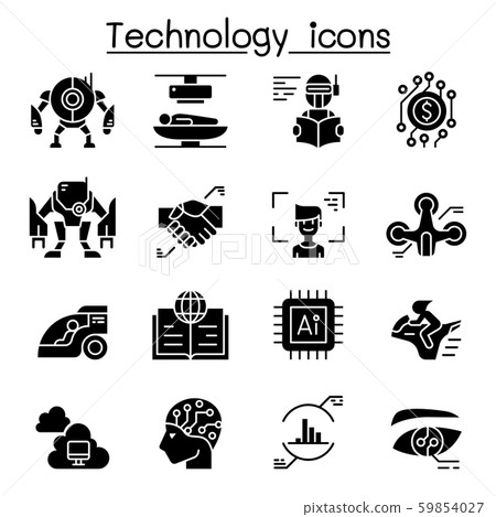 Technology icon set vector illustration graphic 59854027