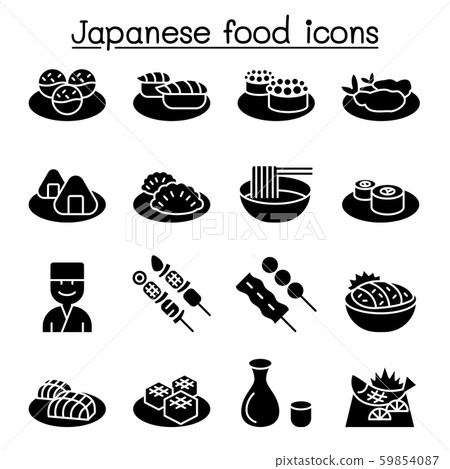 Japanese food icon set vector illustration graphic 59854087
