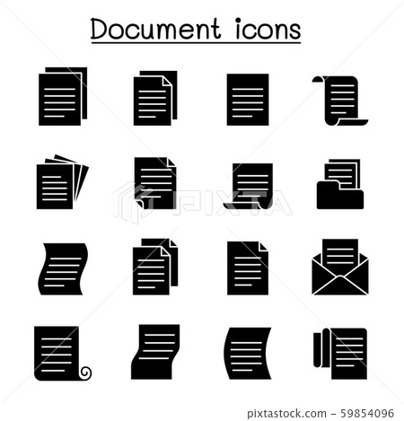 Document & File icon set vector illustration Document & File icon set vector illustration 59854096