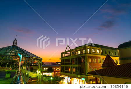 Yokohama cityscape in Japan Overlooking Nakagawa Station on the Yokohama Municipal Subway (night view) Yokohama cityscape in Japan Overlooking Nakagawa Station on the Yokohama Municipal Subway (night view) 59854146