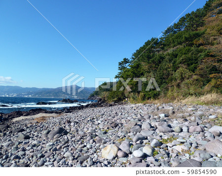冬季觀三石灘和伊豆半島(神奈川縣馬祖魯鎮) 冬季觀三石灘和伊豆半島(神奈川縣馬祖魯鎮) 59854590