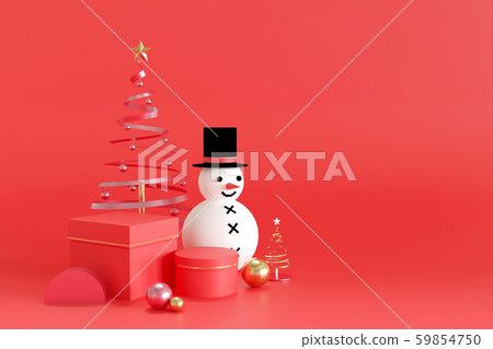 Merry Christmas background. 3D rendering. 59854750