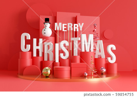 Merry Christmas background. 3D rendering. Merry Christmas background. 3D rendering. 59854755