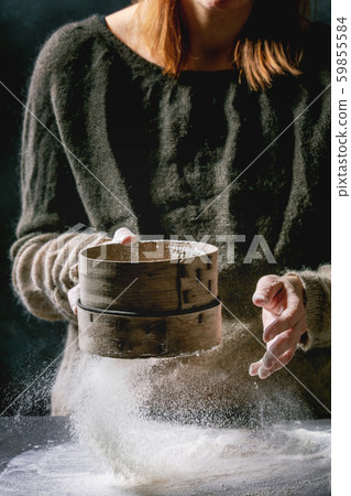 Making bread dough Making bread dough 59855584