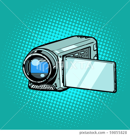 portable hand-held video camera 59855828