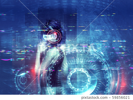 Virtual reality girl Virtual reality girl 59856021