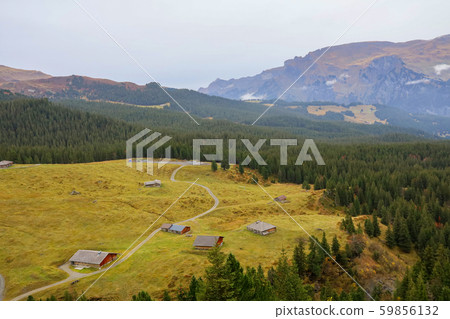 View of country village in nature and environment 59856132