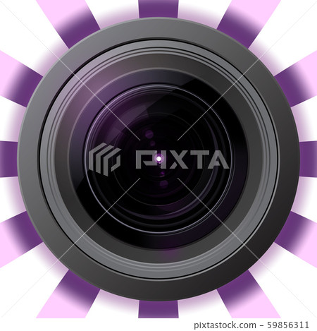 Camera lens with violet flare Camera lens with violet flare 59856311