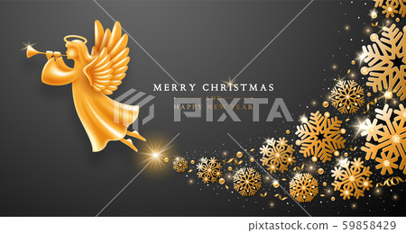 Christmas And New Year Greeting Card Template With Christmas And New Year Greeting Card Template With 59858429