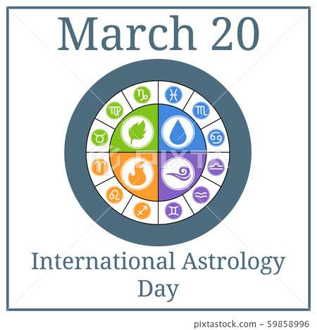 International Astrology Day. March 20. March Stock