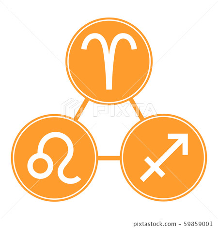 Aries, Sagittarius, Leo Icons. Vector Aries, Sagittarius, Leo Icons. Vector 59859001