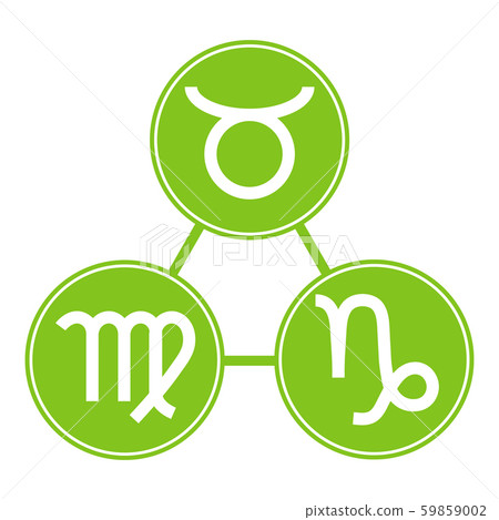 Capricorn, Taurus, Virgo Icons. Vector 59859002