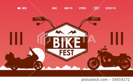 Bike fest website design, vector illustration....-插圖素材 [59859272] - PIXTA圖庫