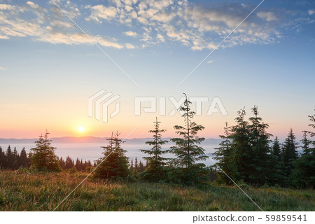 Sunset in the mountains landscape. Dramatic sky. Carpathian of Ukraine Europe Sunset in the mountains landscape. Dramatic sky. Carpathian of Ukraine Europe 59859541
