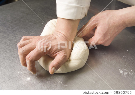 Cooking scene that mixes powder and shapes Cooking scene that mixes powder and shapes 59860795