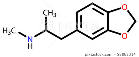 MDMA (ecstasy) structural formula 59862314