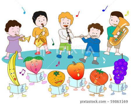 Children and fruits concert Children and fruits concert 59863169