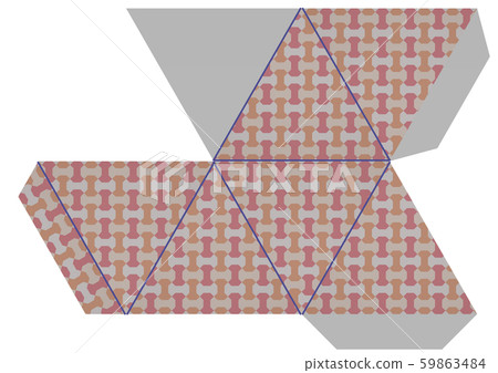 Development of regular hexahedron 59863484