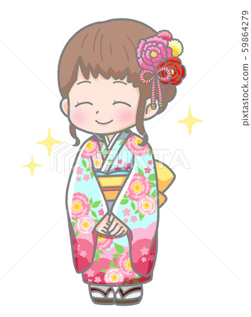 女人穿著和服的插圖女人穿著和服的插圖 女人穿著和服的插圖女人穿著和服的插圖 59864279