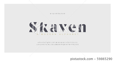 Elegant awesome alphabet letters font and number. 59865290