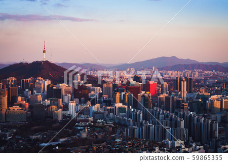 Seoul city skyline 59865355