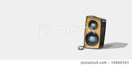 cartoon speaker on wide background cartoon speaker on wide background 59866563