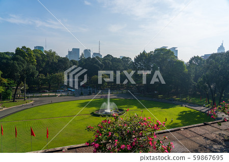 越南胡志明市統一宮前的噴泉 59867695