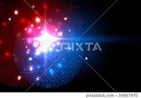 Abstract blue neon star background for celebration design. Luxury festive background. 59867970