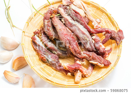 Dried meat slices Dried meat slices 59868075
