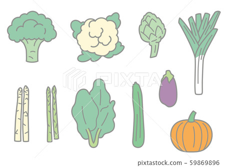 蔬菜-花椰菜,花椰菜,朝鮮薊,洩漏,蘆筍,菠菜,黃瓜等 蔬菜-花椰菜,花椰菜,朝鮮薊,洩漏,蘆筍,菠菜,黃瓜等 59869896