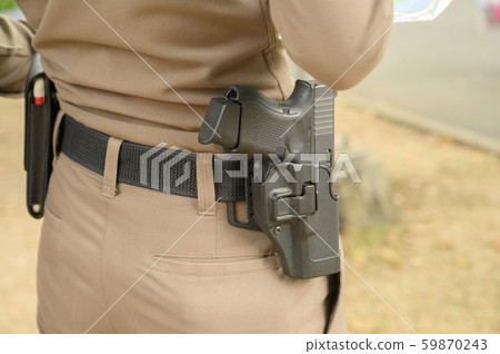 Close up of Thailand's police pistol, Close up of Thailand's police pistol, 59870243