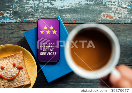Customer Experiences Concept. Happy Client Giving Customer Experiences Concept. Happy Client Giving 59870677