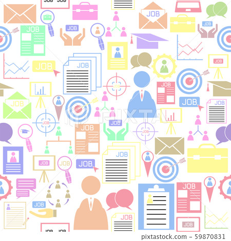job seamless pattern background icon.-插圖素材 [59870831] - PIXTA圖庫