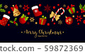 Merry Christmas decoration for holiday vector illustration. 59872369