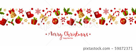 Merry Christmas decoration for holiday vector illustration. 59872371