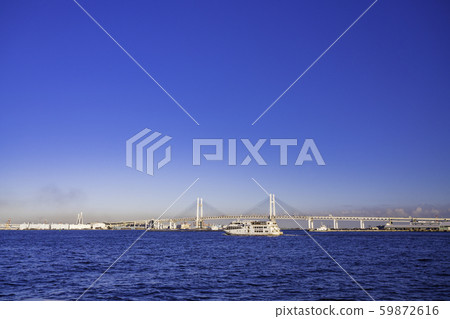 (Kanagawa) Yokohama Bay Bridge to see on a cruise in the Yokohama Port / Bay 59872616